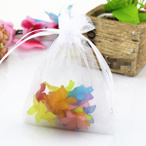 White Butterfly Organza Bag Jewellery Wedding Gift  Favour Pouch Pack Multi Size 