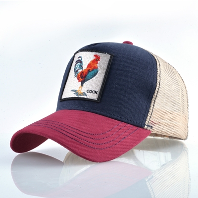 

Cotton Embroidered Animal Baseball Cap(Red1 Cock)