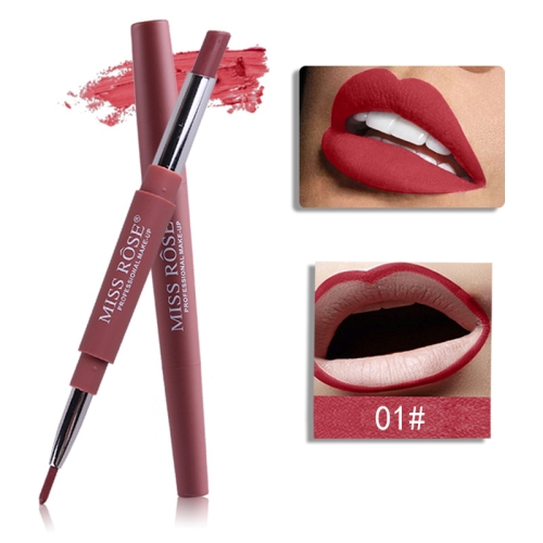 

Double-end Lip Makeup Lipstick Pencil Waterproof Long Lasting Tint Sexy Red Lip Stick Beauty Matte Liner Pen Lipstick(01)