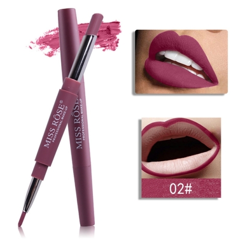 

Double-end Lip Makeup Lipstick Pencil Waterproof Long Lasting Tint Sexy Red Lip Stick Beauty Matte Liner Pen Lipstick(02)