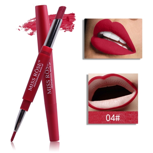 

Double-end Lip Makeup Lipstick Pencil Waterproof Long Lasting Tint Sexy Red Lip Stick Beauty Matte Liner Pen Lipstick(04)