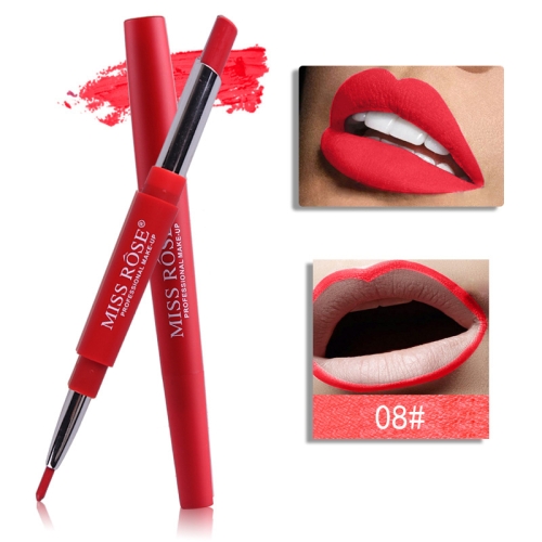 

Double-end Lip Makeup Lipstick Pencil Waterproof Long Lasting Tint Sexy Red Lip Stick Beauty Matte Liner Pen Lipstick(08)