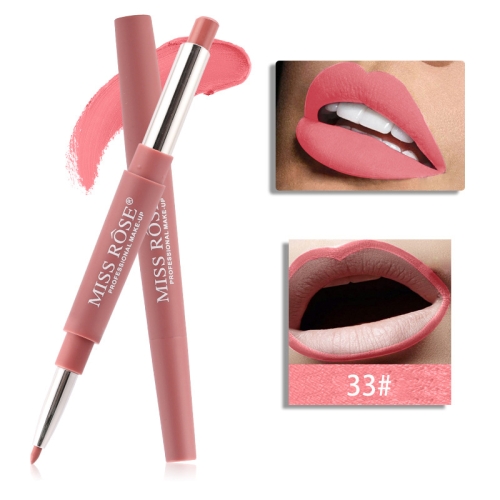 

Double-end Lip Makeup Lipstick Pencil Waterproof Long Lasting Tint Sexy Red Lip Stick Beauty Matte Liner Pen Lipstick(33)