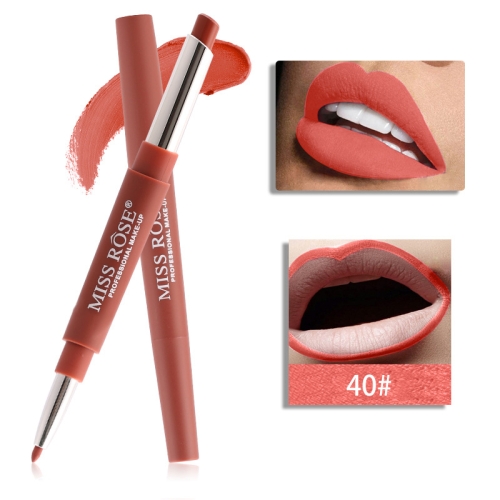 

Double-end Lip Makeup Lipstick Pencil Waterproof Long Lasting Tint Sexy Red Lip Stick Beauty Matte Liner Pen Lipstick(40)