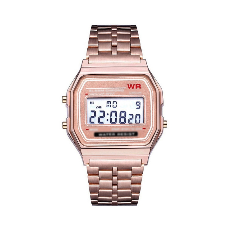 

Unisex Sports Watches LED Digital Waterproof Quartz WristWatch(Rose Gold)