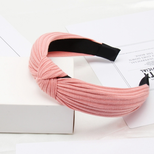 

Soft Knotted Headband Hairband Lady Bow Hair Hoop Hair Accessories(Pink)