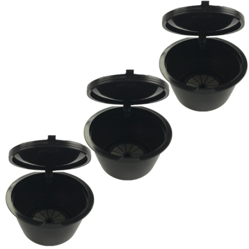 

3 PCS Coffee Machine Universal Capsule Cup Over-treatment Cup Coffee Filter(Black)