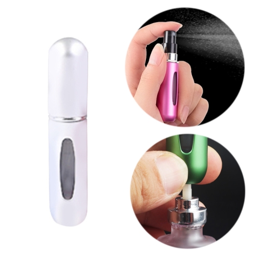 

Portable Mini Aluminum Refillable Perfume Bottle Spray Empty Cosmetic Containers Atomizer, Capacity:5ml(Silver)