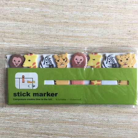 Mini Cute Cartoon Animal Sticky Note Memo Pad Notebook Label Stationery s CA 