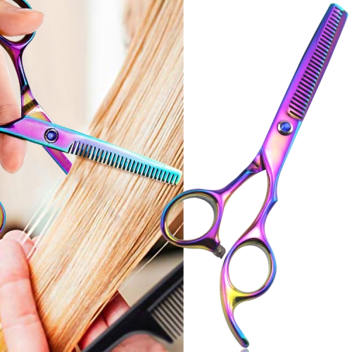 Professional Hair Cutting Scissor Hairdressing Kit Thinning Scissors  Barber(Coloful Thinning（SXLC-603T))