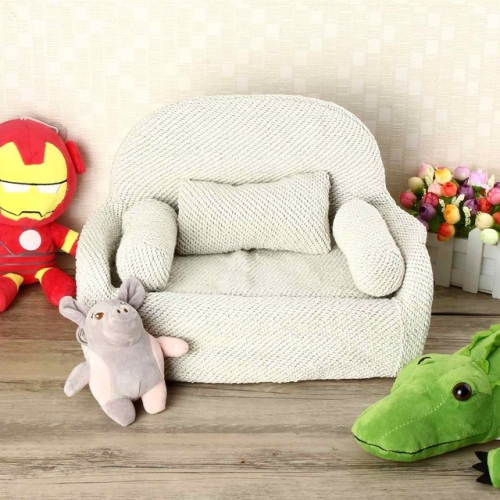 Mini canapé et fauteuil pour nouveau-né, 3 pièces, oreiller, accessoire de  photographie pour bébé B-6 -QUKJ824