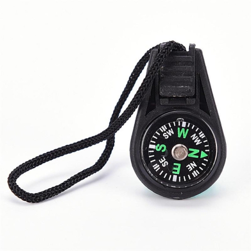 2in1 Outdoor Camping Hiking Compass Key Ring Snap Hook KeyChain Survival Tool .. 