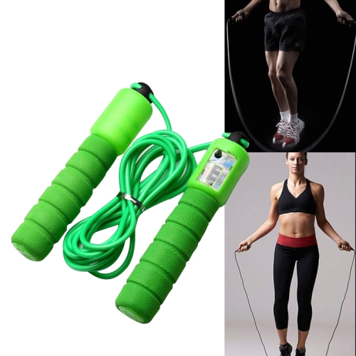 

Jump Ropes with Counter Sports Fitness Adjustable Fast Speed Counting Jump Skip Rope Skipping Wire(Green)