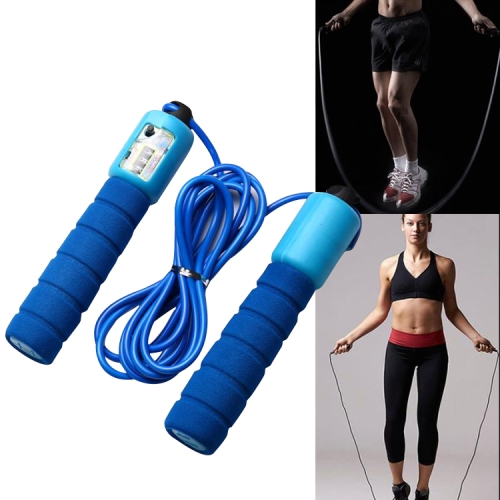 

Jump Ropes with Counter Sports Fitness Adjustable Fast Speed Counting Jump Skip Rope Skipping Wire(Blue)