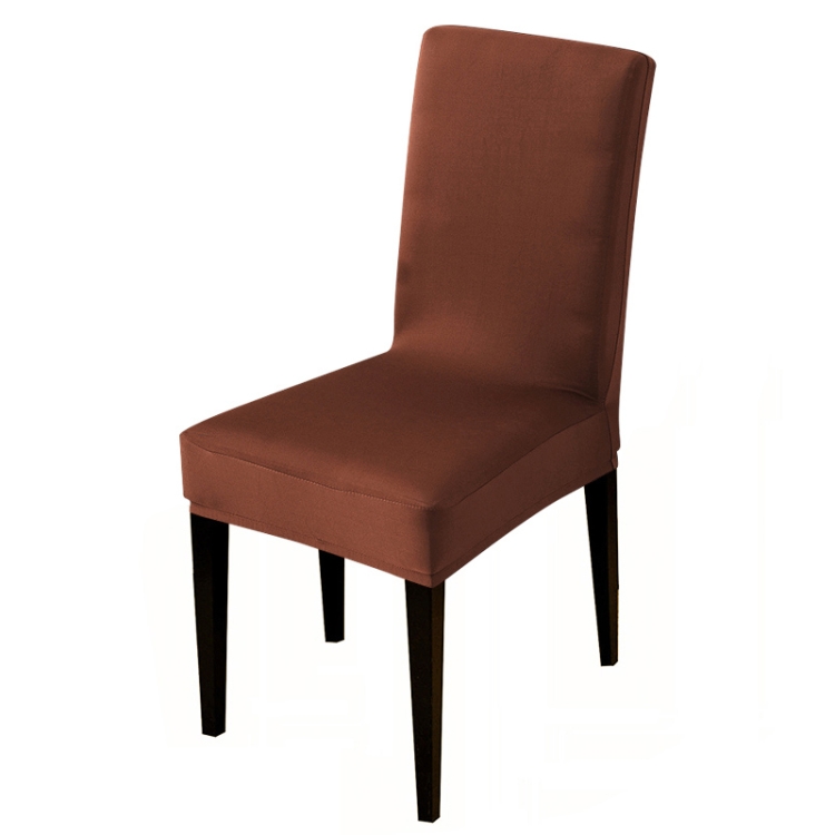 

Modern Plain Color Chair Cover Spandex Stretch Elastic Wedding Banquet Chair Covers Dining Seat Cover Pastoral Hotel Cover, Specification:Universal Size(Coffe)
