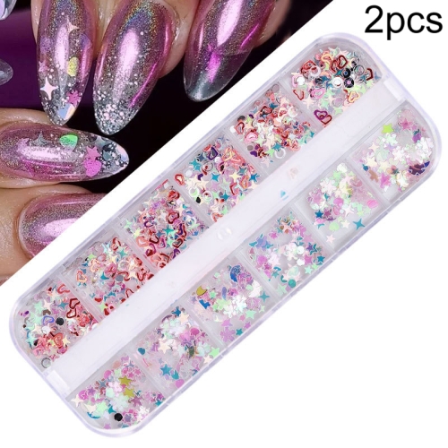 

2 PCS Nail Art Butterfly Laser Symphony Sequins, Specification:05