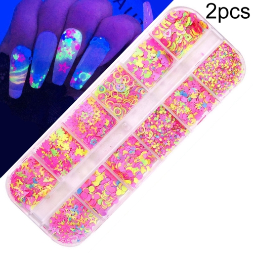 

2 PCS Nail Art Butterfly Laser Symphony Sequins, Specification:14