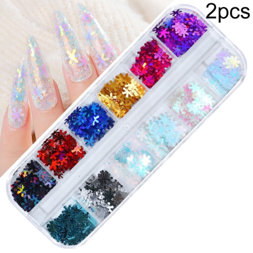 

2 PCS Nail Art Butterfly Laser Symphony Sequins, Specification:21