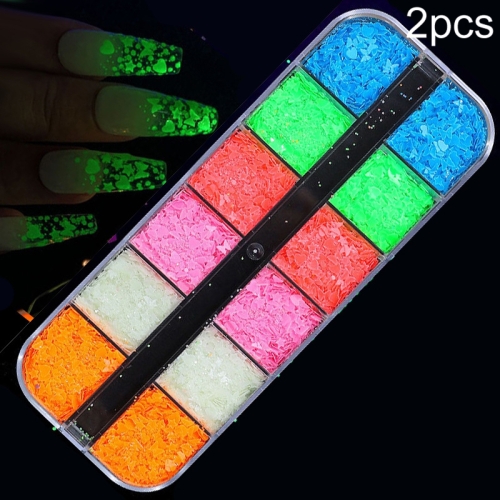 

2 PCS Nail Art Butterfly Laser Symphony Sequins, Specification:24