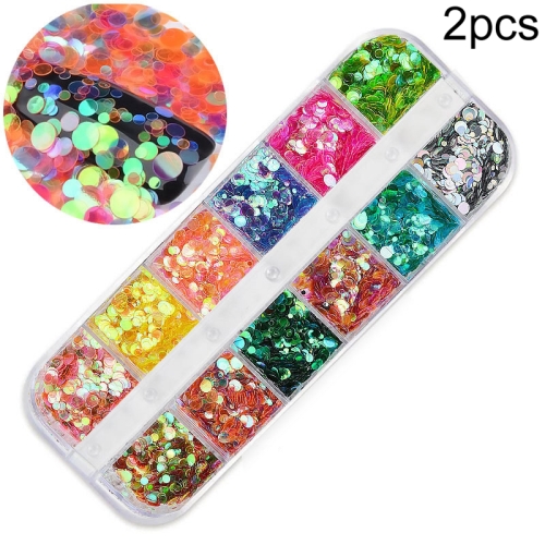 

2 PCS Nail Art Butterfly Laser Symphony Sequins, Specification:26