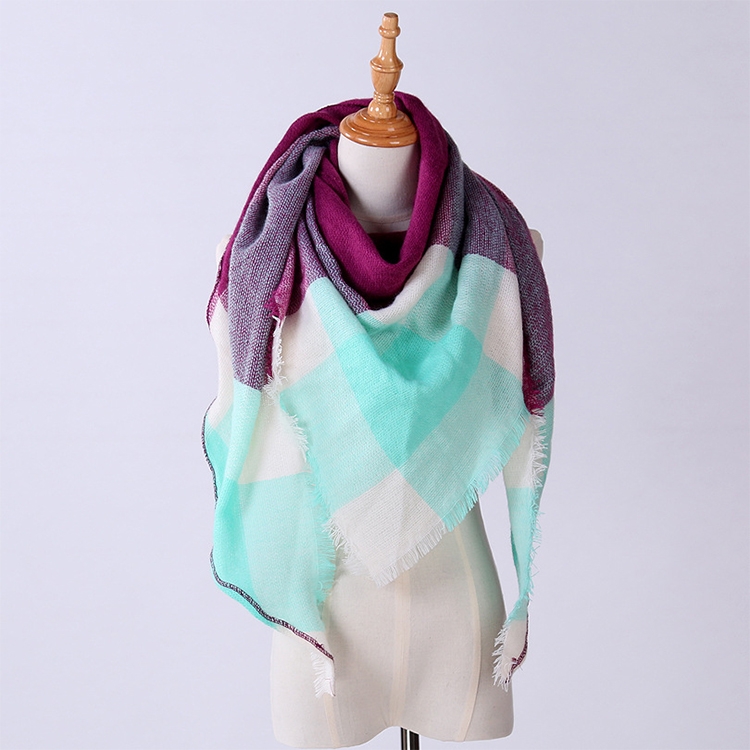 

Spring Winter Knitted Scarf Neck Plaid Pashmina Warm Scarves Shawls Lady Wrap(B4)