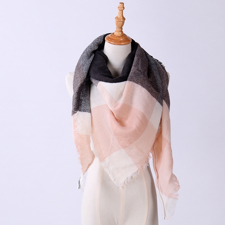 

Spring Winter Knitted Scarf Neck Plaid Pashmina Warm Scarves Shawls Lady Wrap(B6)