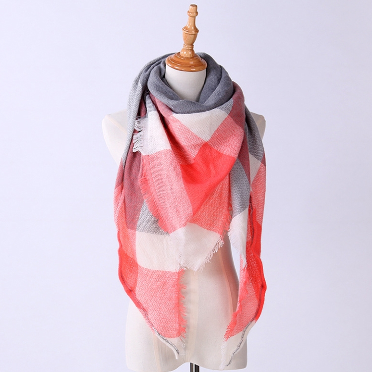 

Spring Winter Knitted Scarf Neck Plaid Pashmina Warm Scarves Shawls Lady Wrap(B8)