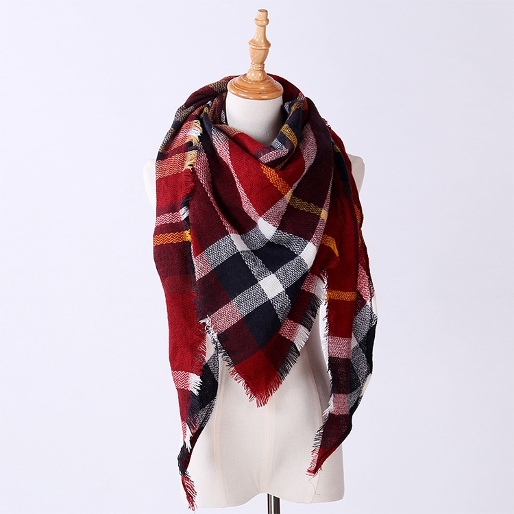 

Spring Winter Knitted Scarf Neck Plaid Pashmina Warm Scarves Shawls Lady Wrap(B15)