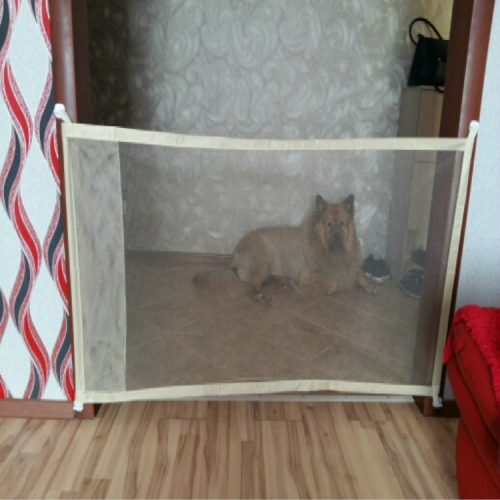 

Dog Pet Fences Portable Folding Safe Protection Safety Door Magic Gate For Dogs Cat Pet, Size:180cm x72cm(Beige)