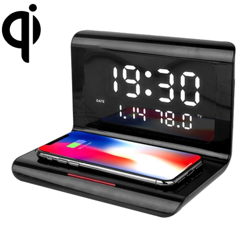 Sunsky Rt1 10w Qi Universal Multi, Multifunctional Desktop Alarm Clock Wireless Charger