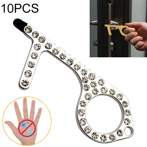 10 PCS Alliage de zinc Diamant Porte non-Contact Porte de sécurité