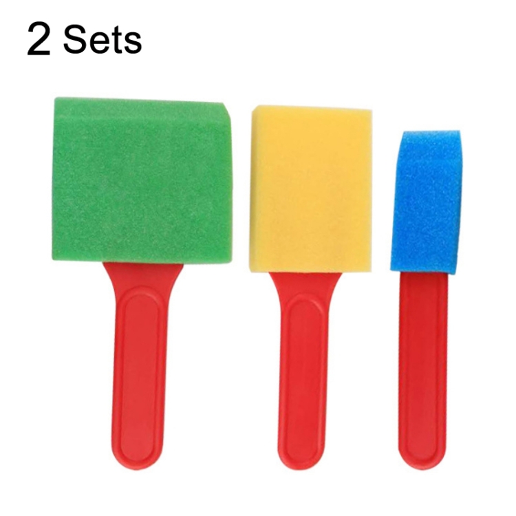 

7 Sets Sponge Painting Brush Children Art Painting Seal Tool(3 PCS/Set Film Brush)
