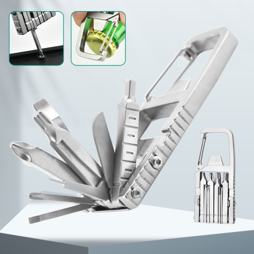 

13 in 1 Multifunctional Stainless Steel Combination Batch Head Small Tool Foldable Outdoor Emergency Tool