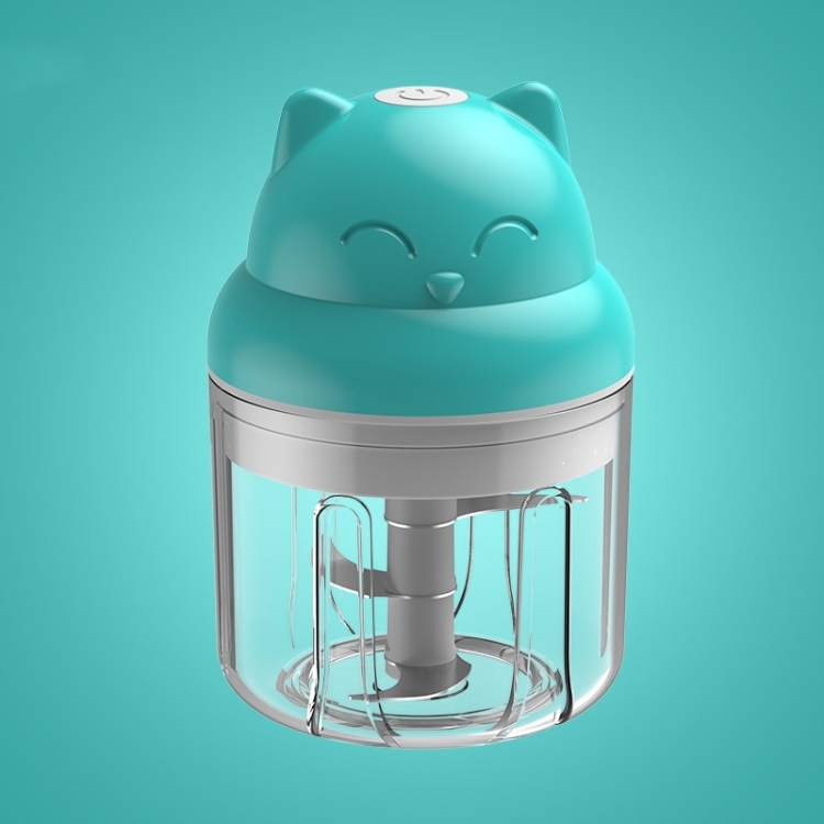 Wireless USB Charging Garlic Machine Baby Food Supplement Machine, Style:250ml  Increased Power Minced Meat(Blue)