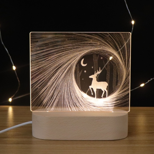 LED veilleuse animal veilleuse bois sculpté USB lumière créative