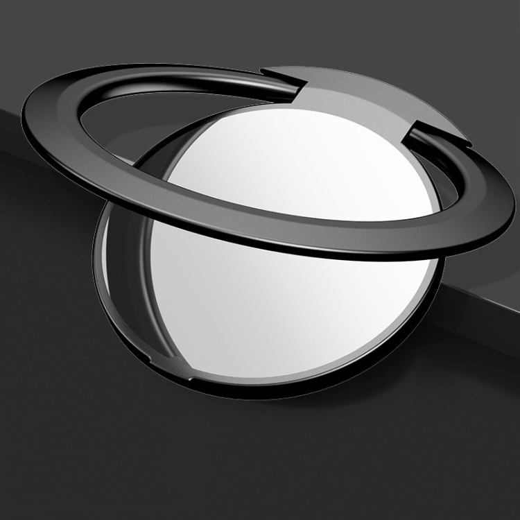 

10 PCS Mobile Phone Ring Holder Creative Metal Ring Buckle Holder(Black)