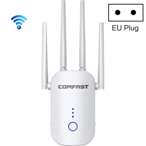 

COMFAST CF-WR758AC Dual Frequency 1200Mbps Wireless Repeater 5.8G WIFI Signal Amplifier, EU Plug