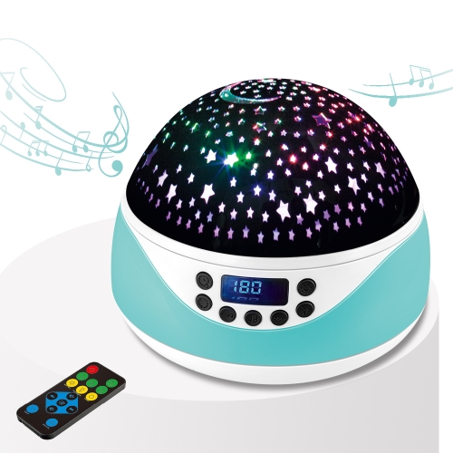 LED Starry Sky Light USB Télécommande Rotation Musique Projecteur Lampe  Romantique Starry Night Light (Bleu)
