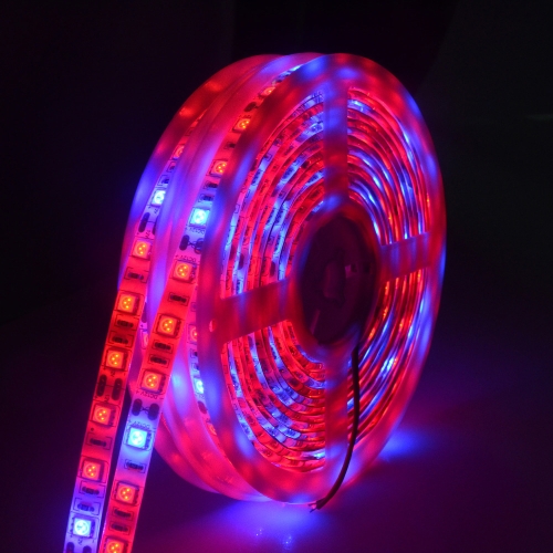 

5m 300 LEDs SMD 5050 Full Spectrum LED Strip Light Fitolampy Grow Lights for Greenhouse Hydroponic Plant Non Waterproof(5 Red 1 Blue)