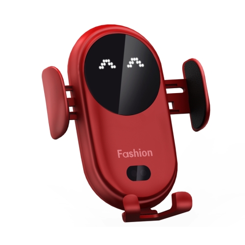 Chargeur sans fil de voiture à capteur infrarouge intelligent S11, couleur:  rouge