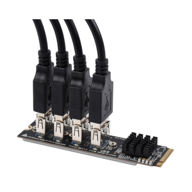 

Waveshare 23316 M.2 to PCIe 4-Ch Expander, Using With PCIe X1 to PCIe X16