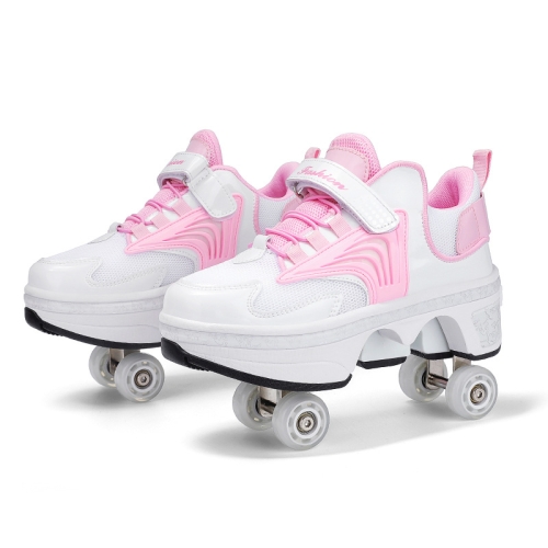 DF03 Children Walking Shoes Four-wheel Retractable Roller Skates
