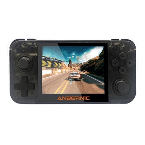 ANBERNIC RG350 3.5 inch Screen Handheld Mini Game Console Double Joystick  Arcade 16G Memory(Transparent Black)