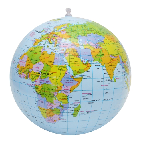 30CM Inflatable World Map Globe Balloon Beach Ball Education Geography Kid Toys 