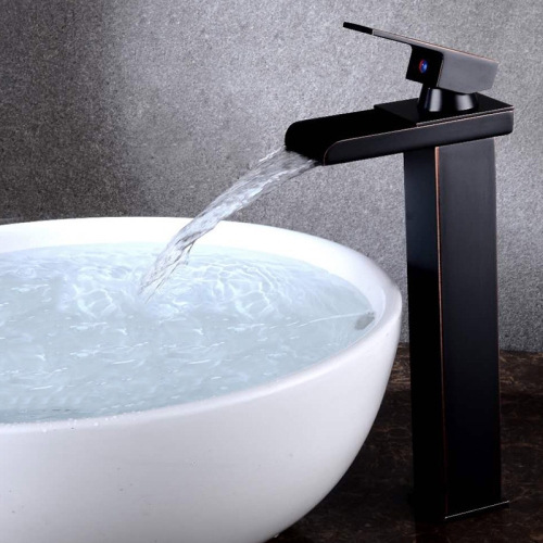 Robinet de bassin à trou unique d'évier carré de robinet à large bouche,  spécification: HT