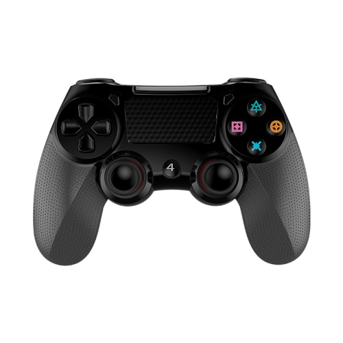 

2 PCS Bluetooth Wireless Gamepad Touch Screen With Light Audio Dual Vibration Controller For PS4(Black)