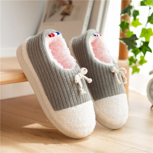 Осенне-зимняя теплая обувь для родов беременных послеродовые домашние  хлопковые тапочки, размер: 39-40 (серый)