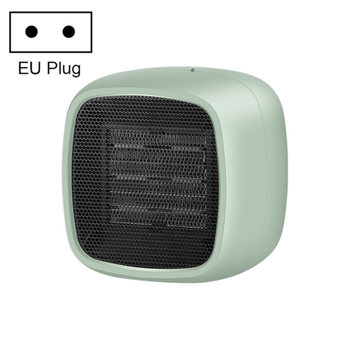Mini aquecedor de desligamento portátil PTC para desktop doméstico, especificação: plugue da UE (verde)