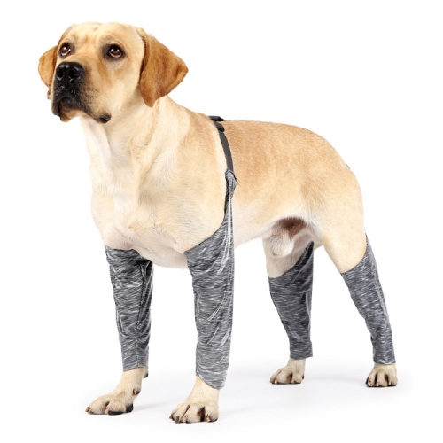 Четвероногие брюки для собак на открытом воздухе Водонепроницаемый игрязеотталкивающий чехол для ног для домашних животных, размер: XXL (серый)