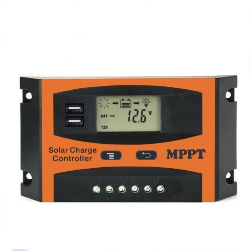 MPPT 12V/24V Automatic Identification Solar Controller With USB Output, Model: 30A